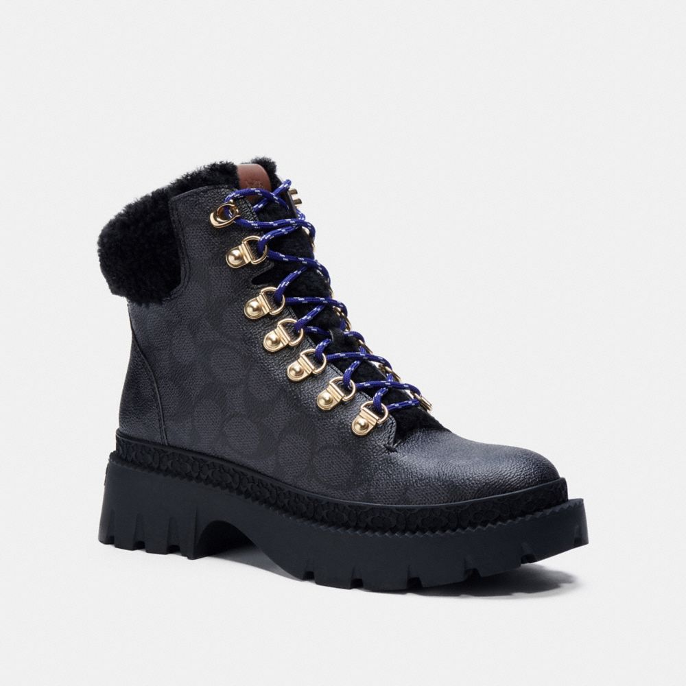 Coach high top on sale hiker with shearling