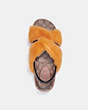 COACH®,TALLY SANDAL,Shearling/Leather,Butterscotch,Inside View,Top View