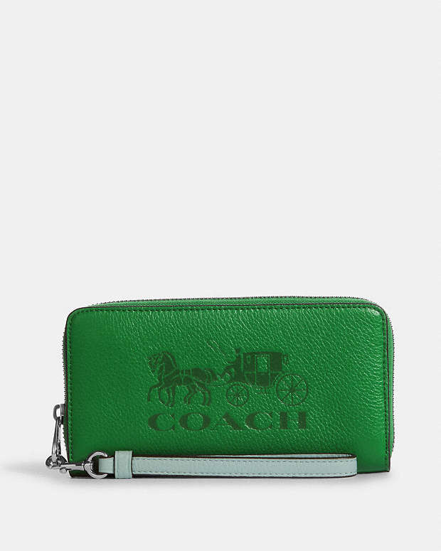 COACH® Outlet | Long Zip Around Wallet In Colorblock With Horse