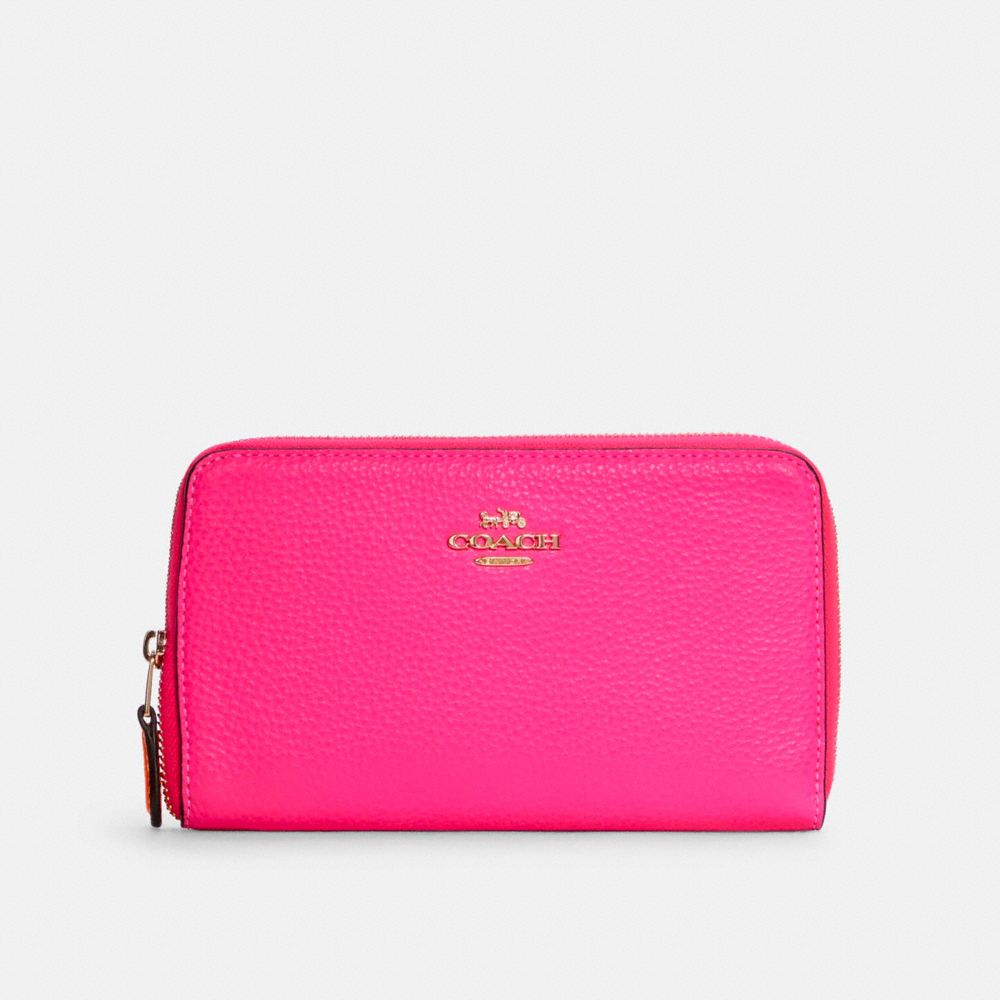 Coach outlet medium cheap zip around wallet