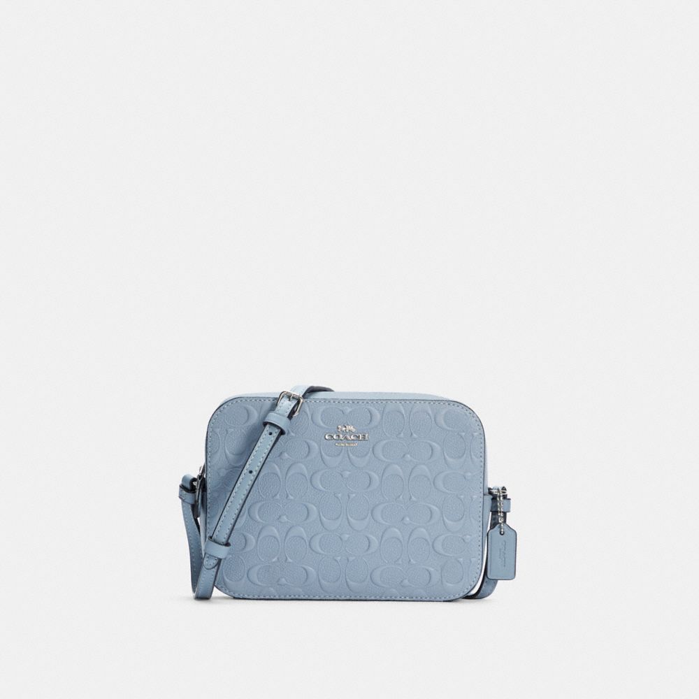 Coach Light Blue Mini Leather Camera Bag