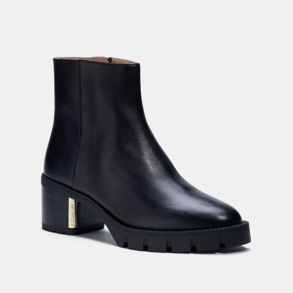 COACH®,BOTTINES CHRISSY,PITONE LUCIDO,Noir,Front View