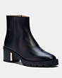 COACH®,CHRISSY BOOTIE,Leather,Black,Front View