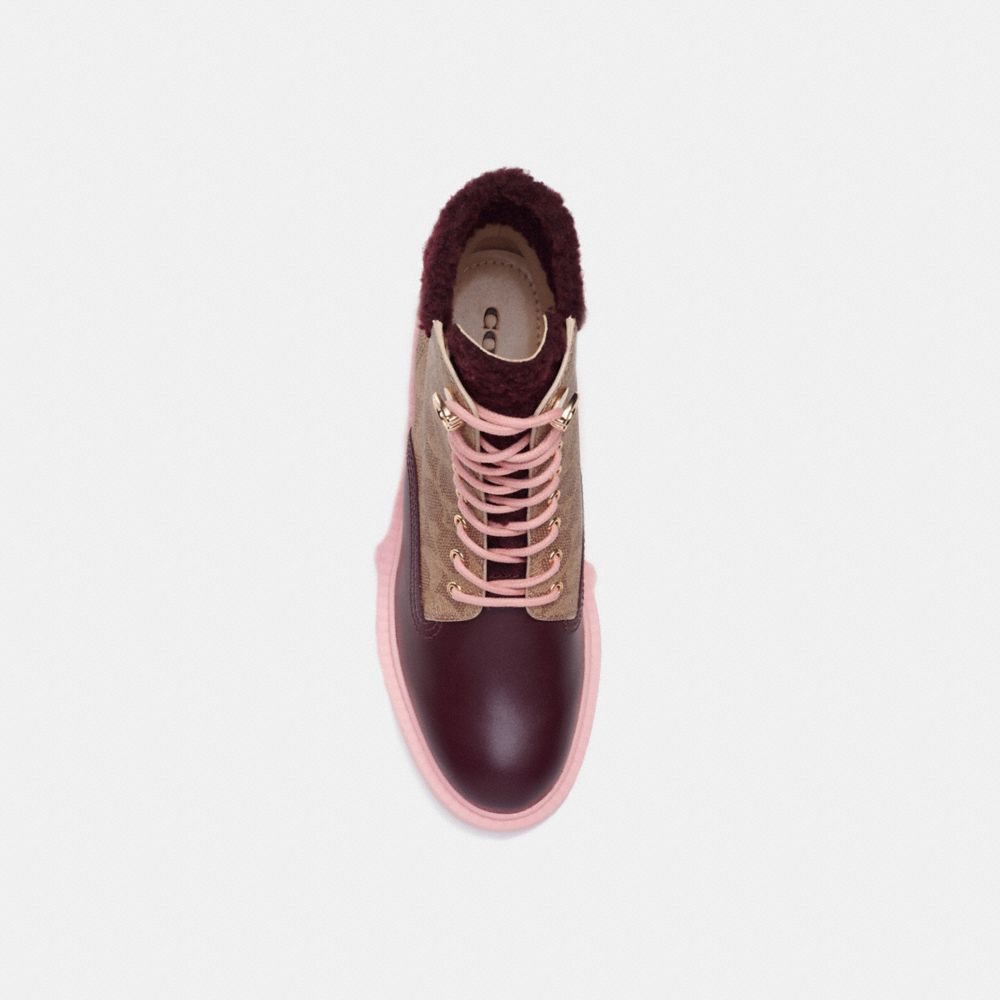 COACH®,BOTTINES LORIMER,CANNEBERGE SOMBRE/MULTI,Inside View,Top View