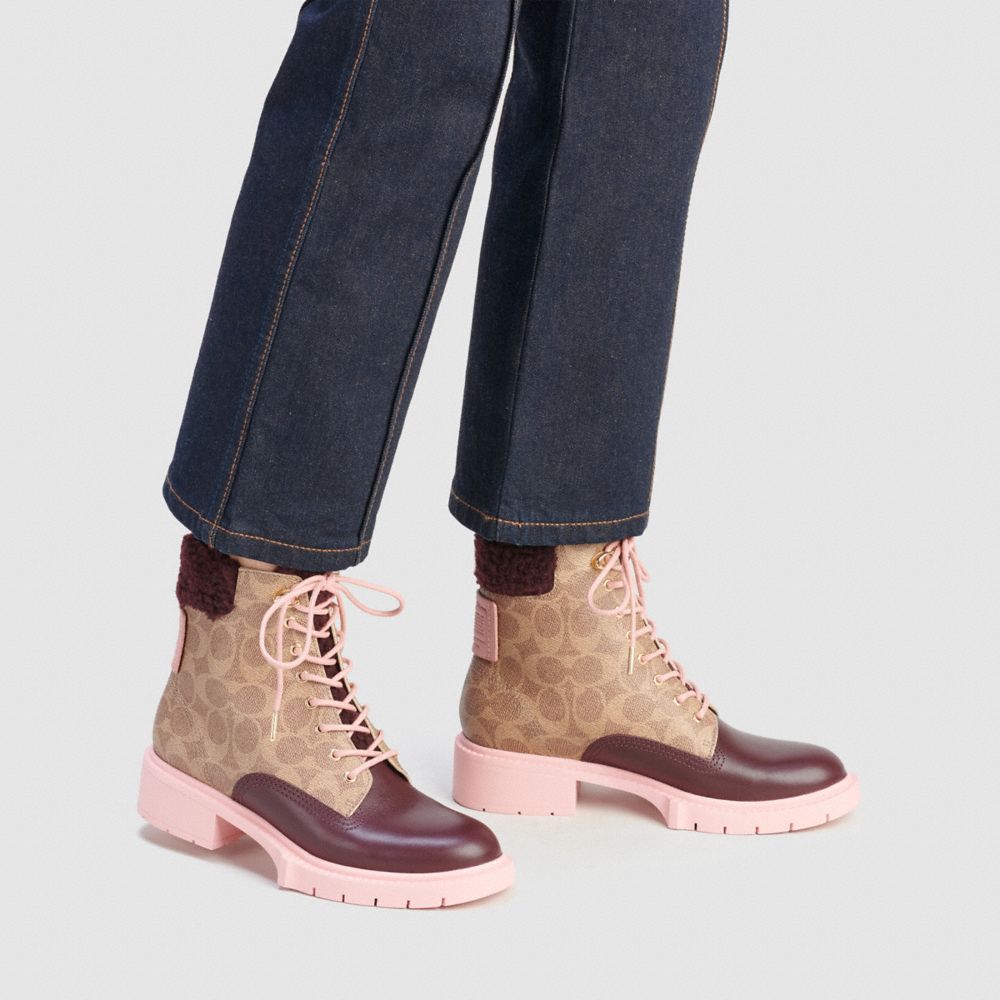 Coach pink clearance boots