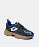 COACH®,TECH RUNNER,Suede/Rubber,Shadow Blue,Front View