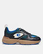 COACH®,TECH RUNNER,Suede/Rubber,Shadow Blue,Angle View