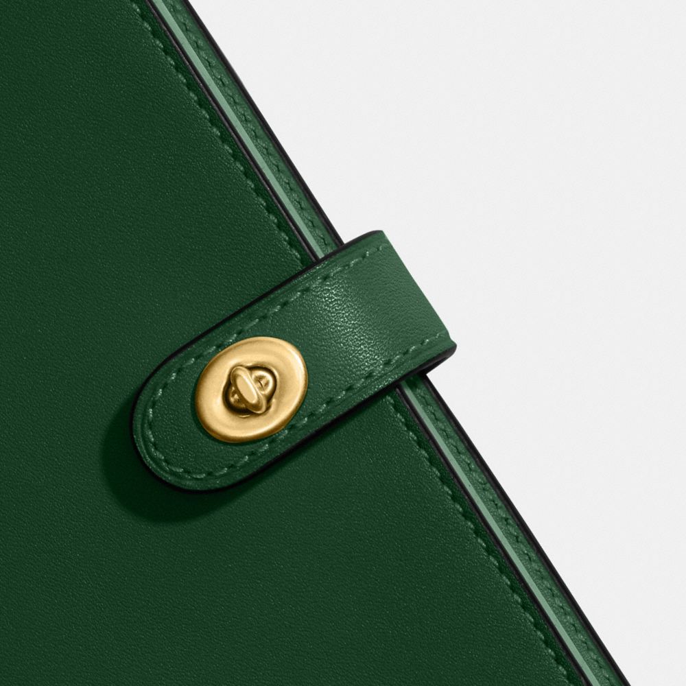 COACH®,Notebook,Leather,Notebook,Gold Embellishment,,Closer View