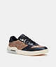 COACH®,CITYSOLE COURT SNEAKER,Signature Coated Canvas/Leather,Tan & Black,Front View
