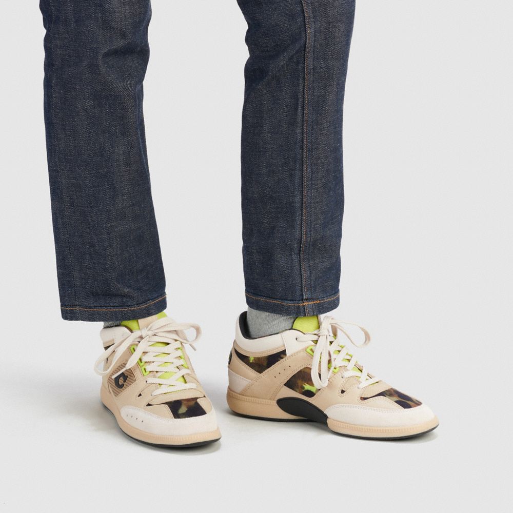 COACH®,Citysole Mid Top Sneaker With Camo Print,,Detail View