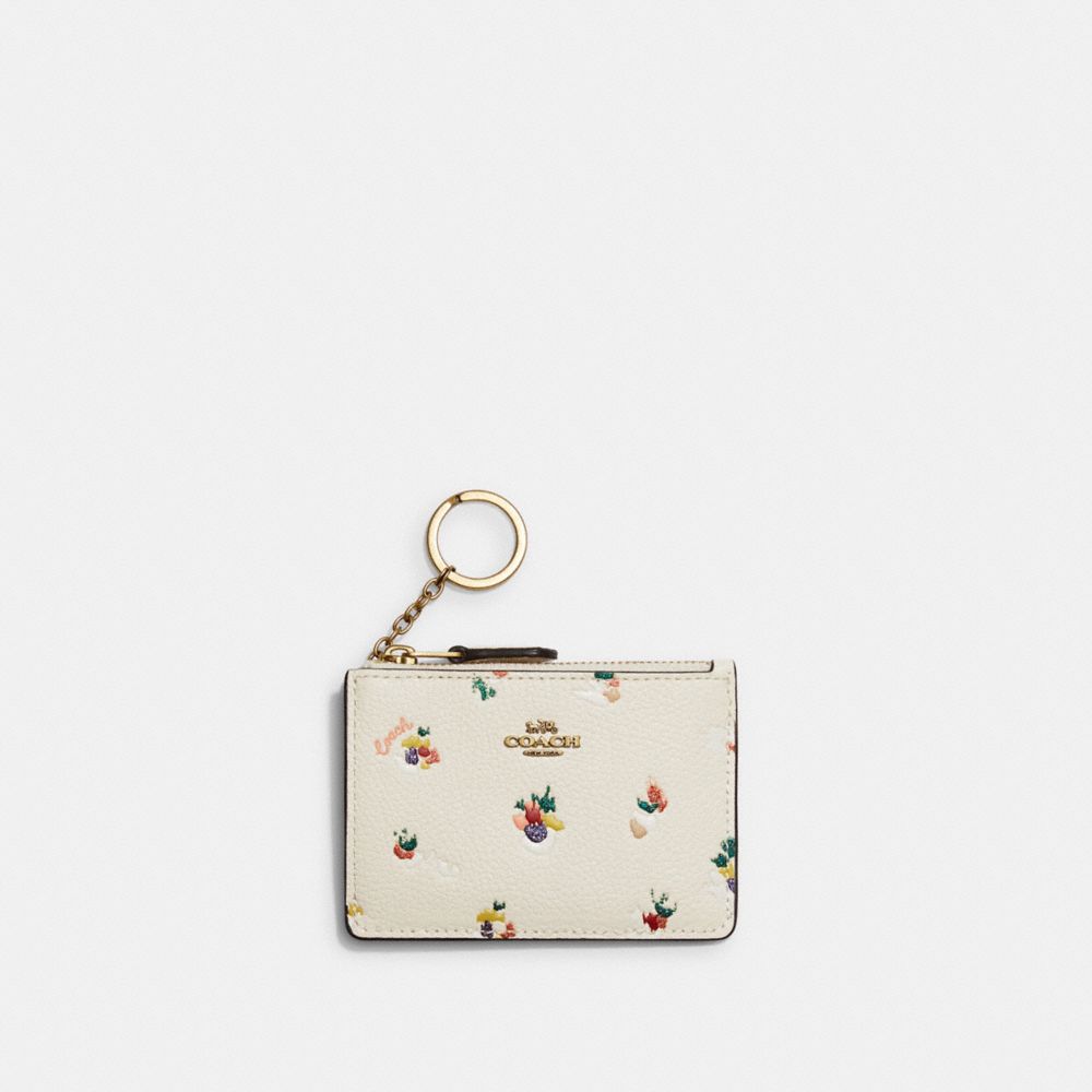 Coach mini skinny id case floral sale