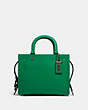 COACH®,ROGUE 25 IN ORIGINAL RESPONSIBLE LEATHER,Original Responsible Leather,Medium,Pewter/Green,Front View