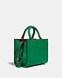 COACH®,ROGUE BAG 25 IN ORIGINAL RESPONSIBLE LEATHER,Original Responsible Leather,Medium,Pewter/Green,Angle View