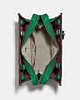 COACH®,ROGUE BAG 25 IN ORIGINAL RESPONSIBLE LEATHER,Original Responsible Leather,Medium,Pewter/Green,Inside View,Top View