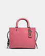 COACH®,ROGUE BAG 25 IN ORIGINAL RESPONSIBLE LEATHER,Original Responsible Leather,Medium,Pewter/Rouge,Front View