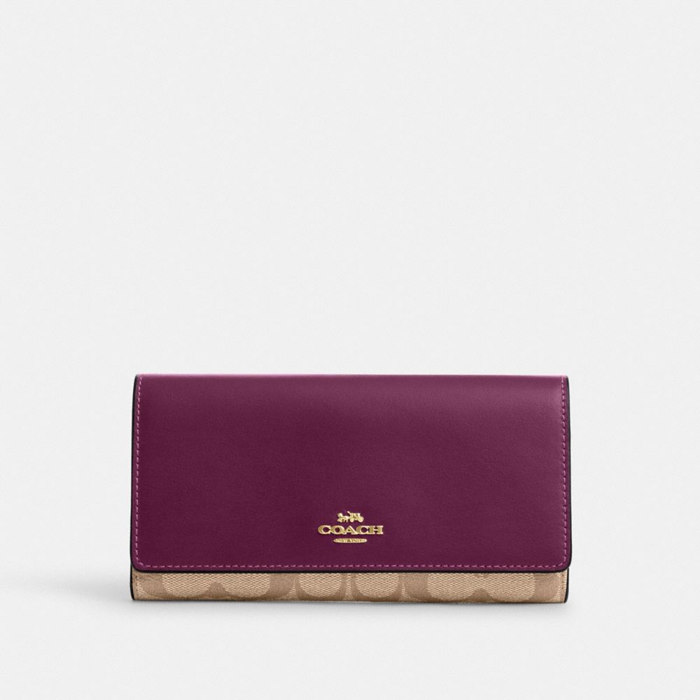 COACH® Outlet  Slim Wallet In Signature Canvas