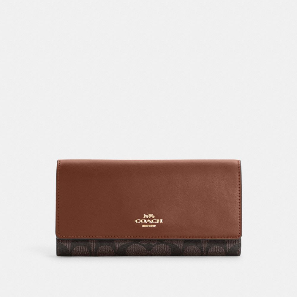 Coach Slim Zip Wallet In Signature Canvas