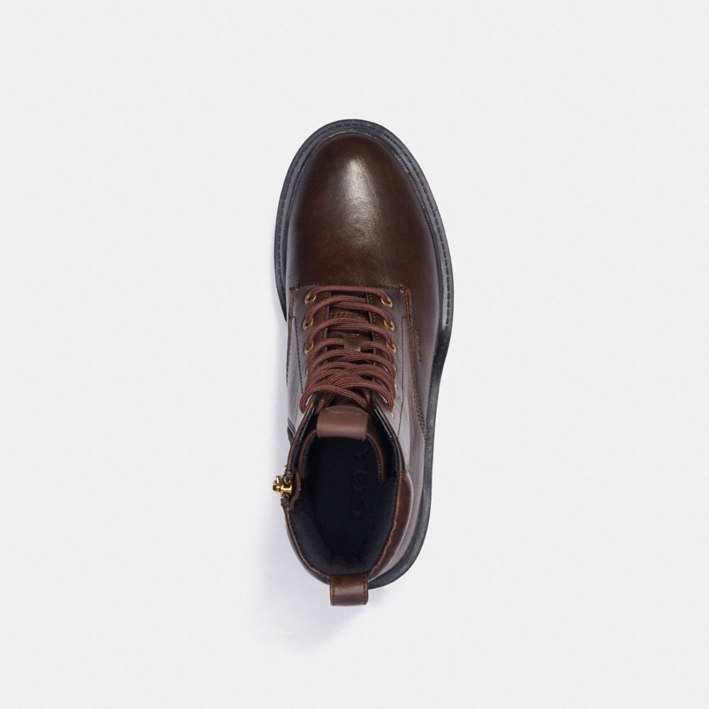 COACH®,CITYSOLE BOOT,Leather,Walnut Brown,Inside View,Top View
