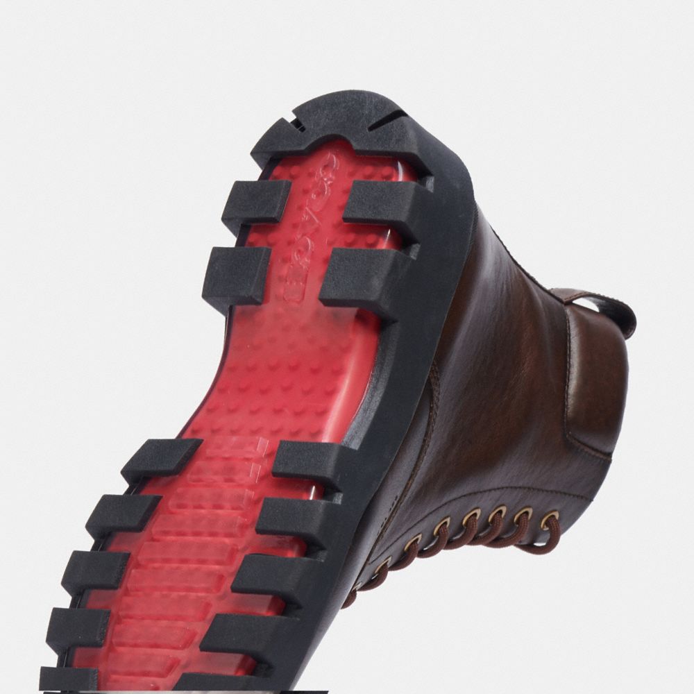 COACH®,CITYSOLE BOOT,Leather,Walnut Brown,Closer View