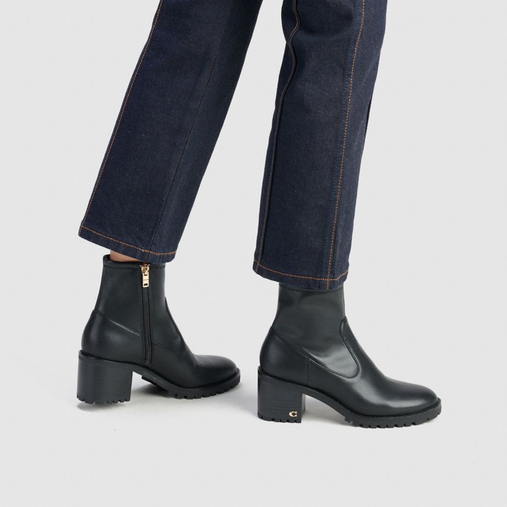 coach joy leather bootie