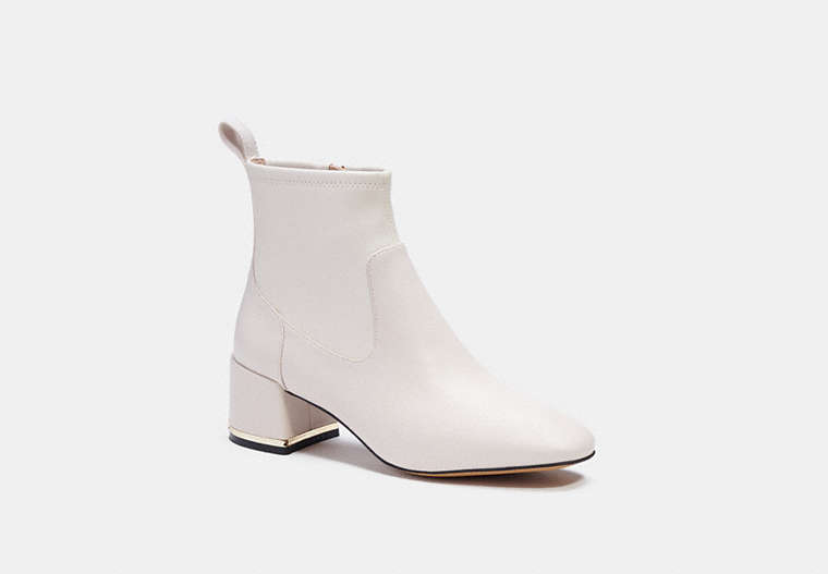 COACH®,NALA BOOTIE,mixedmaterial,Chalk,Front View