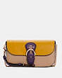 COACH®,KLEO CROSSBODY IN COLORBLOCK,Leather,Mini,Gold/Taupe Multi,Front View