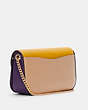 COACH®,KLEO CROSSBODY IN COLORBLOCK,Leather,Mini,Gold/Taupe Multi,Angle View