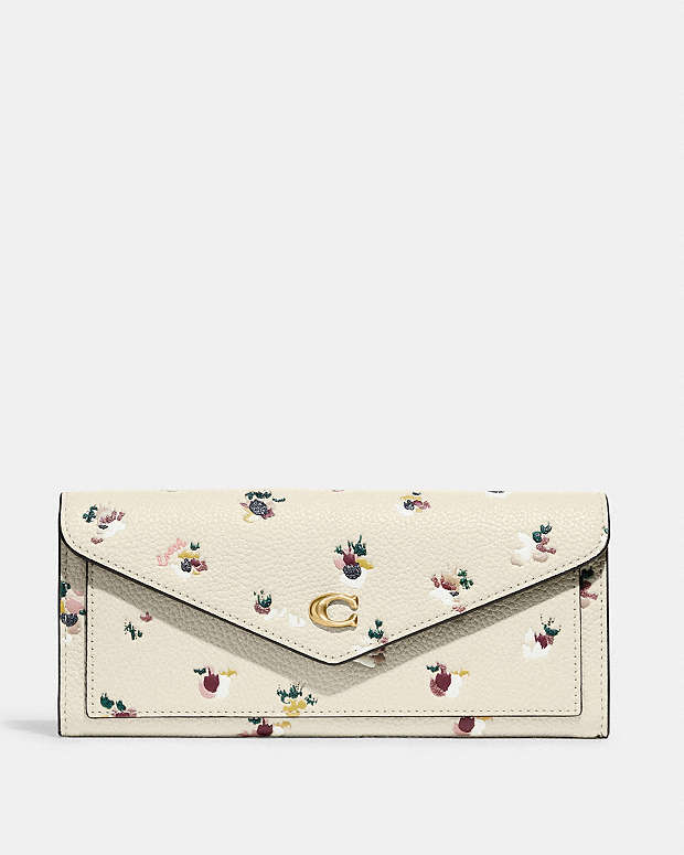 COACH® | Wyn Soft Wallet With Paint Dab Floral Print