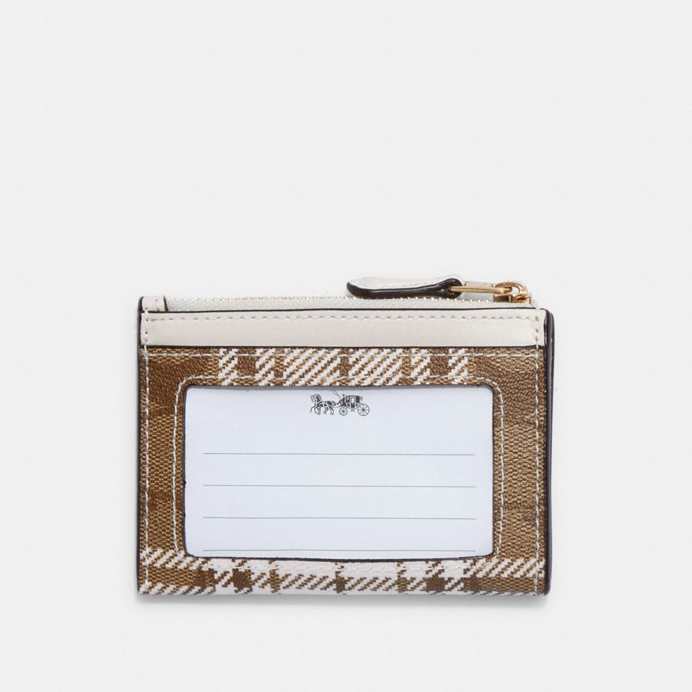 Mini Skinny Id Case In Signature Canvas With Hunting Fishing Plaid Print