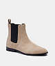 COACH®,GRAHAM CHELSEA BOOT,Suede,Oat,Front View