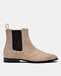 COACH®,GRAHAM CHELSEA BOOT,Suede,Oat,Angle View