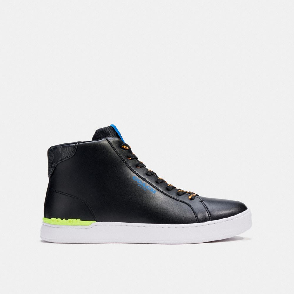 Coach black high top sneakers best sale