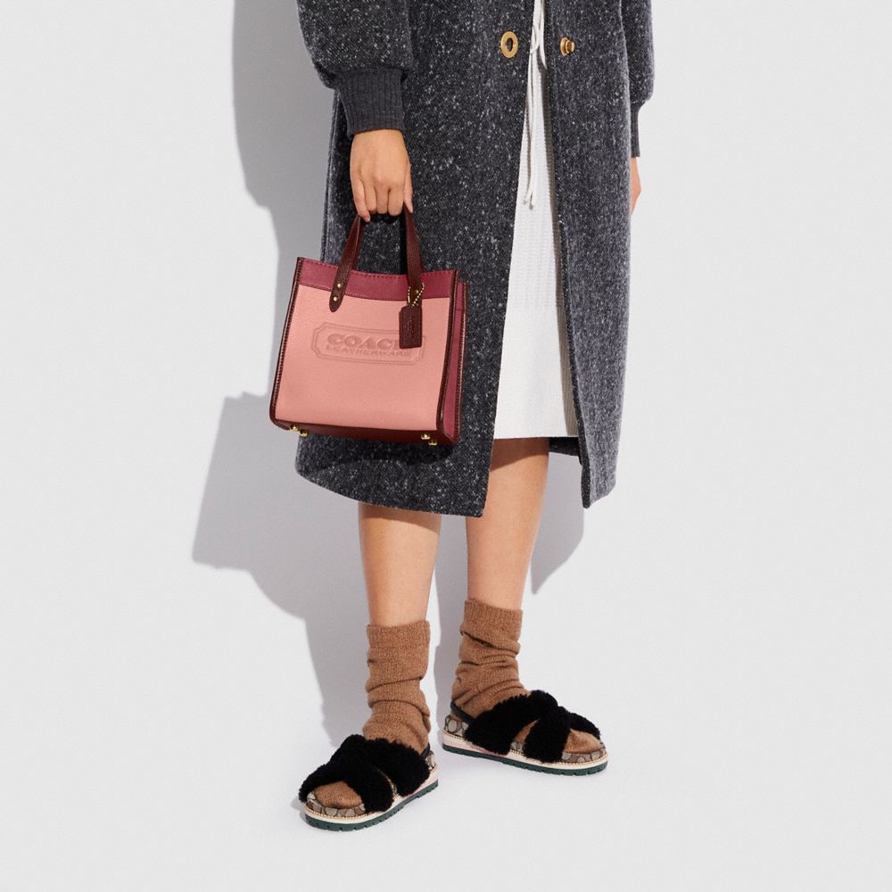 COACH®,Field Tote 22 In Colorblock With Coach Badge,,Detail View