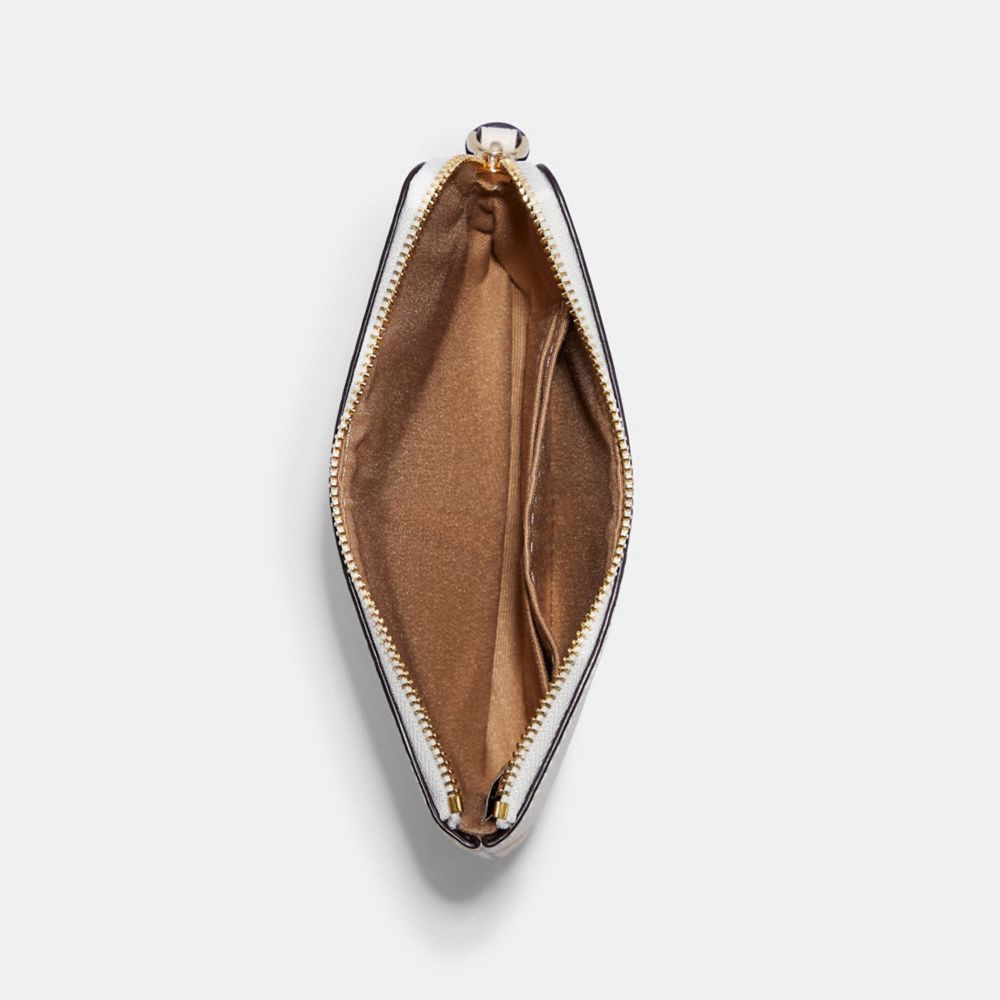 COACH®,Corner Zip Wristlet With Pop Floral Print,,Inside View,Top View