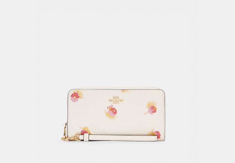 Long Zip Around Wallet With Pop Floral Print