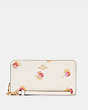 COACH®,LONG ZIP AROUND WALLET WITH POP FLORAL PRINT,Gold/Chalk Multi,Front View