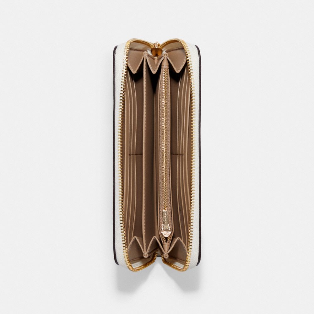 Portefeuille long à zip-contour avec imprimé floral Pop
