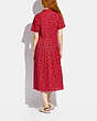 COACH®,1930'S DRESS,Silk,Red/Beige,Scale View