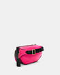 COACH®,COURT BELT BAG IN COLORBLOCK,Mini,Gold/Fluorescent Pink,Angle View