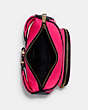 COACH®,COURT BELT BAG IN COLORBLOCK,Mini,Gold/Fluorescent Pink,Inside View,Top View