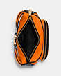 COACH®,COURT BELT BAG IN COLORBLOCK,Mini,Gold/Fluorescent Orange,Inside View,Top View