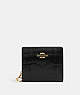 COACH®,SNAP WALLET,Leather,Mini,Gold/Black,Front View
