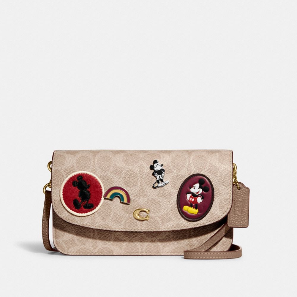 Disney X Coach Hayden Sac à Bandoulière Pliable En Toile Signature Avec Patchs