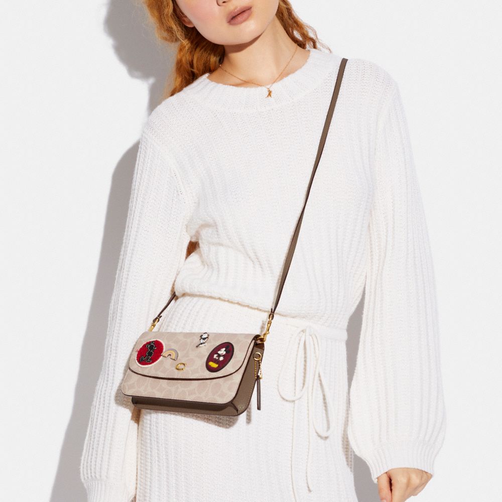 COACH®,Disney X Coach Hayden Crossbody Bag In Signature Canvas With Patches,,Detail View
