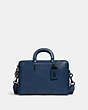 COACH®,ROGUE SLIM BRIEF 25,Pebble Leather/Smooth Leather,Small,Deep Blue,Front View