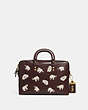 COACH®,ROGUE SLIM BRIEF 25 WITH ELEPHANT PRINT,Smooth Leather,Small,Dark Teak/Multi,Front View