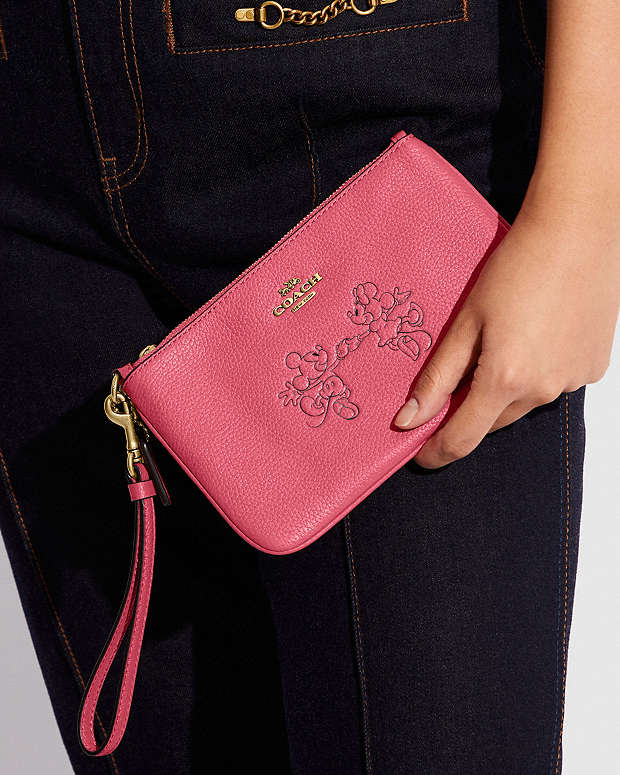 COACH® | Disney X Coach Small Wristlet With Mickey Mouse And