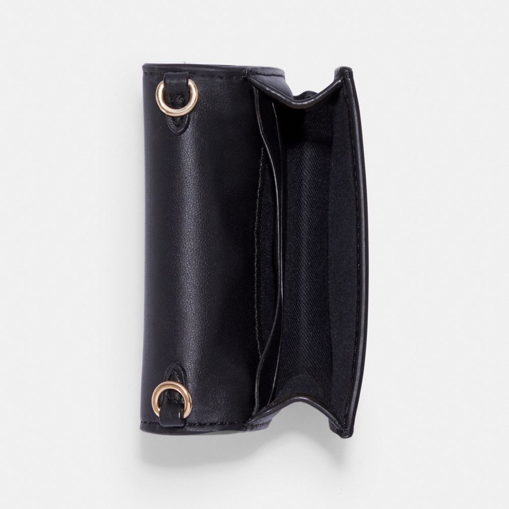 Mini Wallet On A Chain In Signature Canvas With Stripe Print