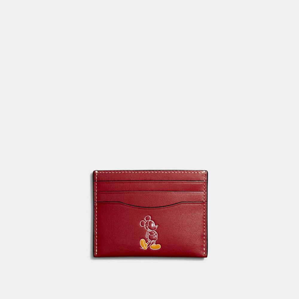 Disney X Coach Card Case With Mickey Mouse
