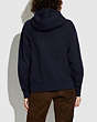 COACH®,HORSE AND CARRIAGE HOODIE IN ORGANIC COTTON AND RECYCLED POLYESTER,Cotton/Polyester,NAVY,Scale View